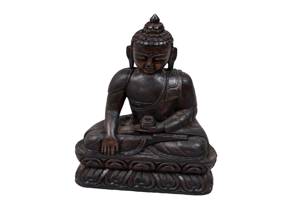 Wooden Hand Carved Buddha Statue